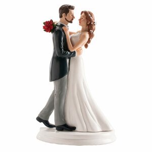 Figurka na dort - nevěsta a ženich tančící valčík