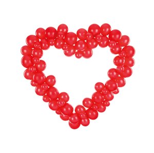 Srdce z balónků červené 160cm