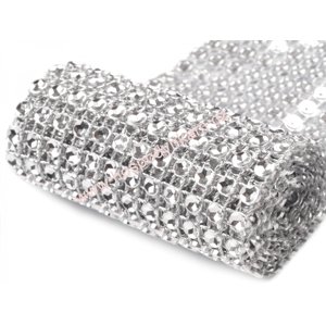 Diamantový pás stříbrný šíře 58mm (3m v balení)