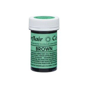 SLEVA: Sugarflair NatraDi Natural Brown - přírodní barvivo gelové - hnědá