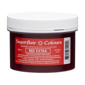 Sugarflair MAXIMUM concentrated gelová barva RED extra  XXL - červená- 400g