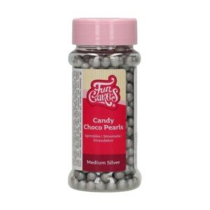SLEVA: FunCakes čokoládová dekorace - perličky medium - stříbrné - 80g
