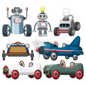 Jedlý papír "Roboti a autíčka" A4