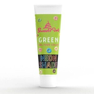 SweetArt - NEON Shade - Neonová gelová barva Green - zelená - 30g