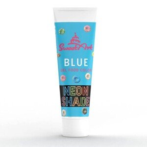 SweetArt - NEON Shade - Neonová gelová barva Blue - modrá - 30g