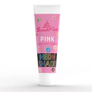 SweetArt - NEON Shade - Neonová gelová barva Pink - růžová - 30g