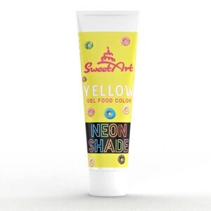 SweetArt - NEON Shade - Neonová gelová barva Yellow - žlutá 30g