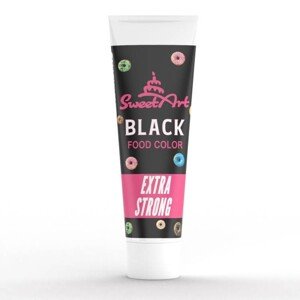 SweetArt - Extra Strong Potravinářská gelová barva Intense Black - černá 30g