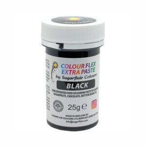 Sugarflair Colourflex Pastel EXTRA Black - černý