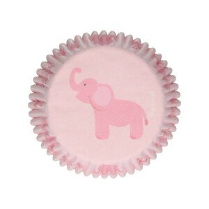 FunCakes cukrářské košíčky - slon - růžový - 48ks