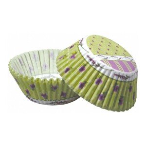 Cukrářské košíčky - levandule - zelená - 50ks
