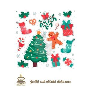 Jedlý papír "Vánoční dekorace Perníček" - A4