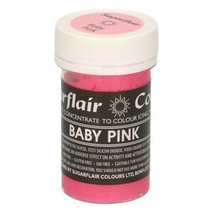 Sugarflair pastelová gelová barva - baby pink - 25g