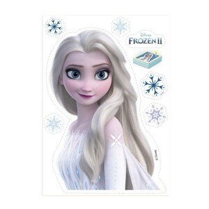 Dekora - Jedlý papír - silueta - Frozen - Elsa + sněhové vločky