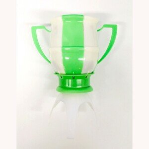 Svíčka s hrající fontánou - Pohár s fotbalovým míčem - zelený - 13cm
