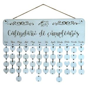 Dřevěný rodinný kalendář na zeď (ES) 1 45cm