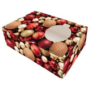 Krabice na cukroví - vánoční červená - 25 x 15 x 7cm
