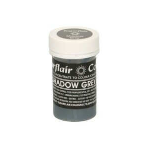 Sugarflair pastelová gelová barva - shadow grey - 25g