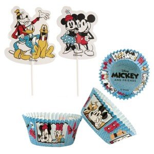 Dekora - cukrářské košíčky - sada - Mickey Mouse a přátelé 24 + 24ks